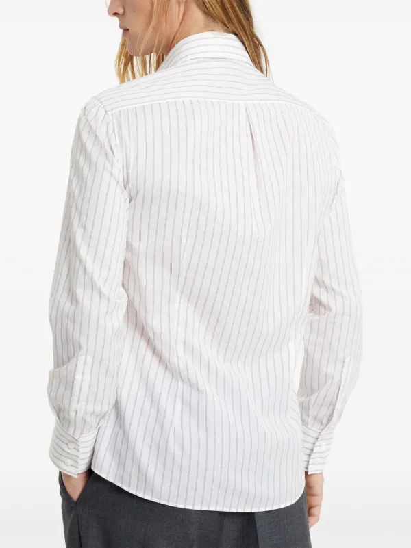 Brunello Cucinelli - White Jersey Cotton Knit Sport Shirt