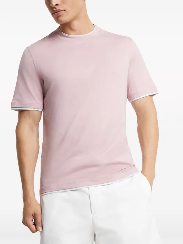 Brunello Cucinelli double-layer Cotton T-shirt - Farfetch