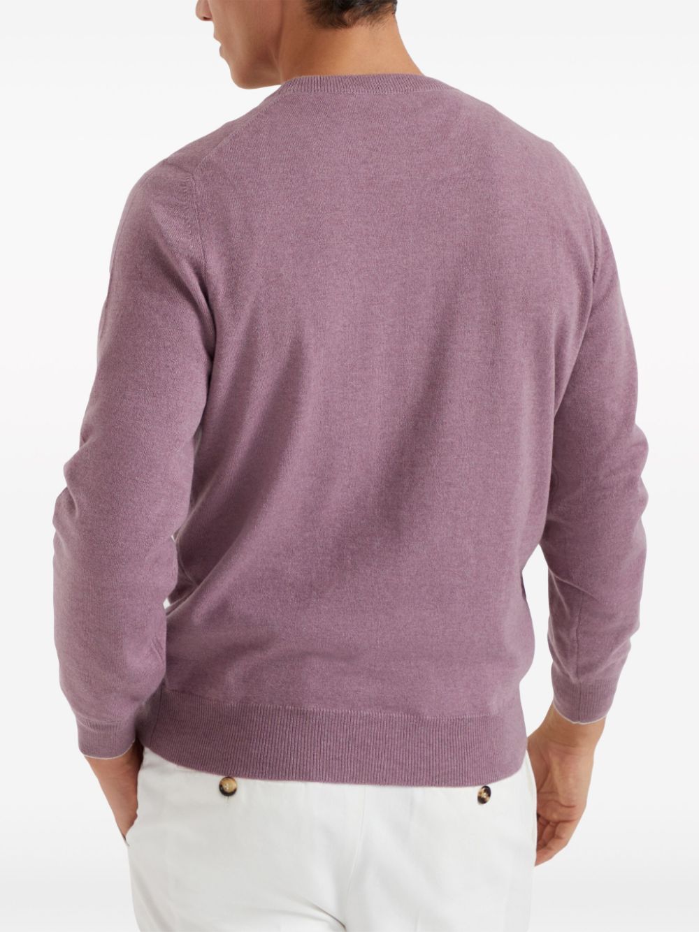 Shop Brunello Cucinelli Fine-knit Cashmere Jumper In Purple