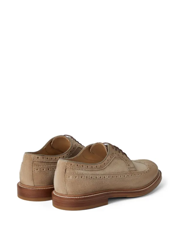 Brunello Cucinelli decorative-stitching Leather Shoes