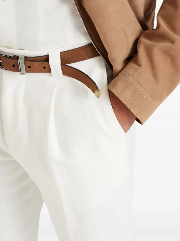 Brunello Cucinelli バックル レザーベルト | ブラウン