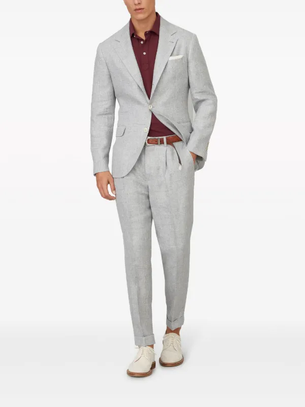 レビュー高評価商品 Brunello Blazer single-breasted notched-lapels Cucinelli ウェア