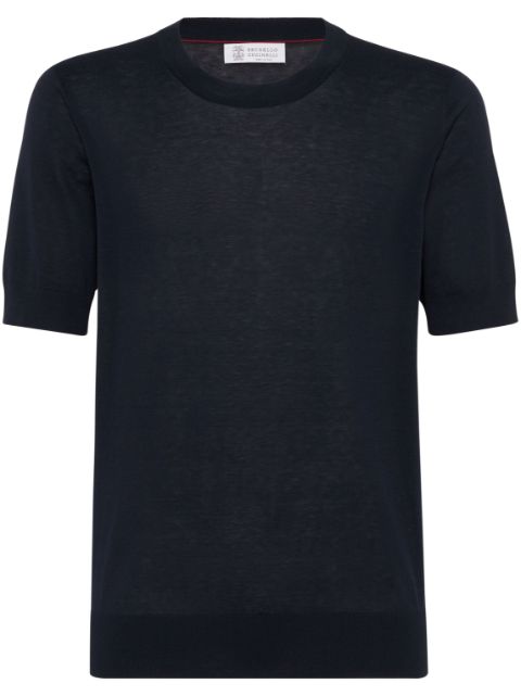 Brunello Cucinelli slub-texture fine-knit T-shirt Men