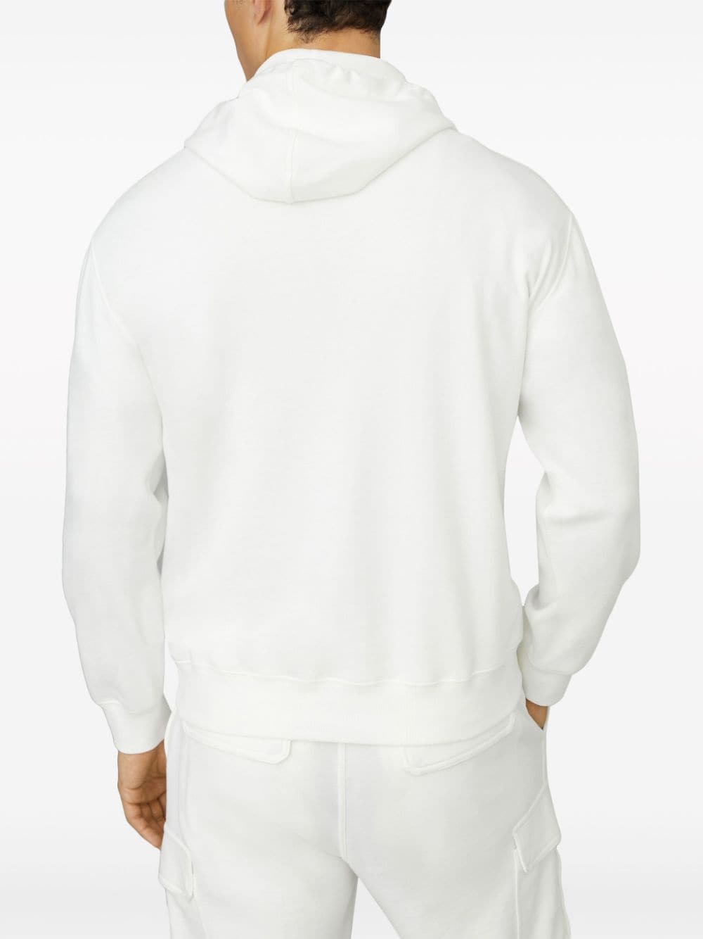 Shop Brunello Cucinelli Jersey-texture Cotton Blend Hoodie In White