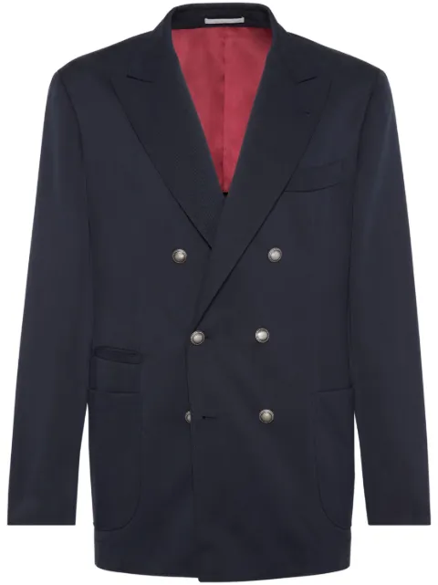Brunello Cucinelli double-breasted silk blazer