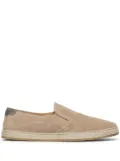 Brunello Cucinelli almond-toe leather loafers - Brown