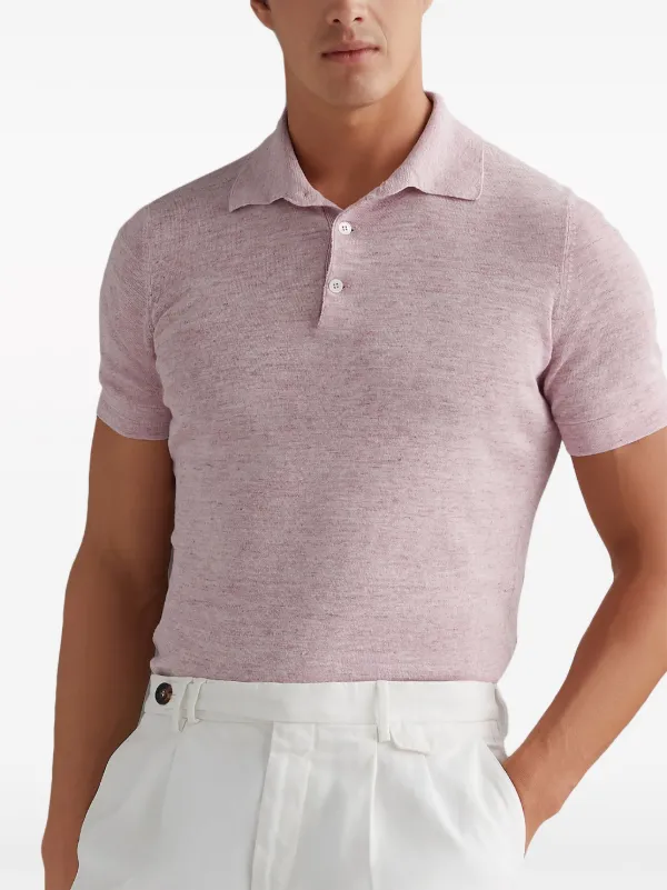 Brunello Cucinelli リブカラー ポロシャツ | ピンク | FARFETCH JP