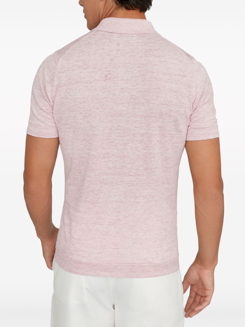Brunello Cucinelli Poloshirt met geribde kraag Roze