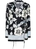 P.A.R.O.S.H. floral-print wrap blouse - Blue