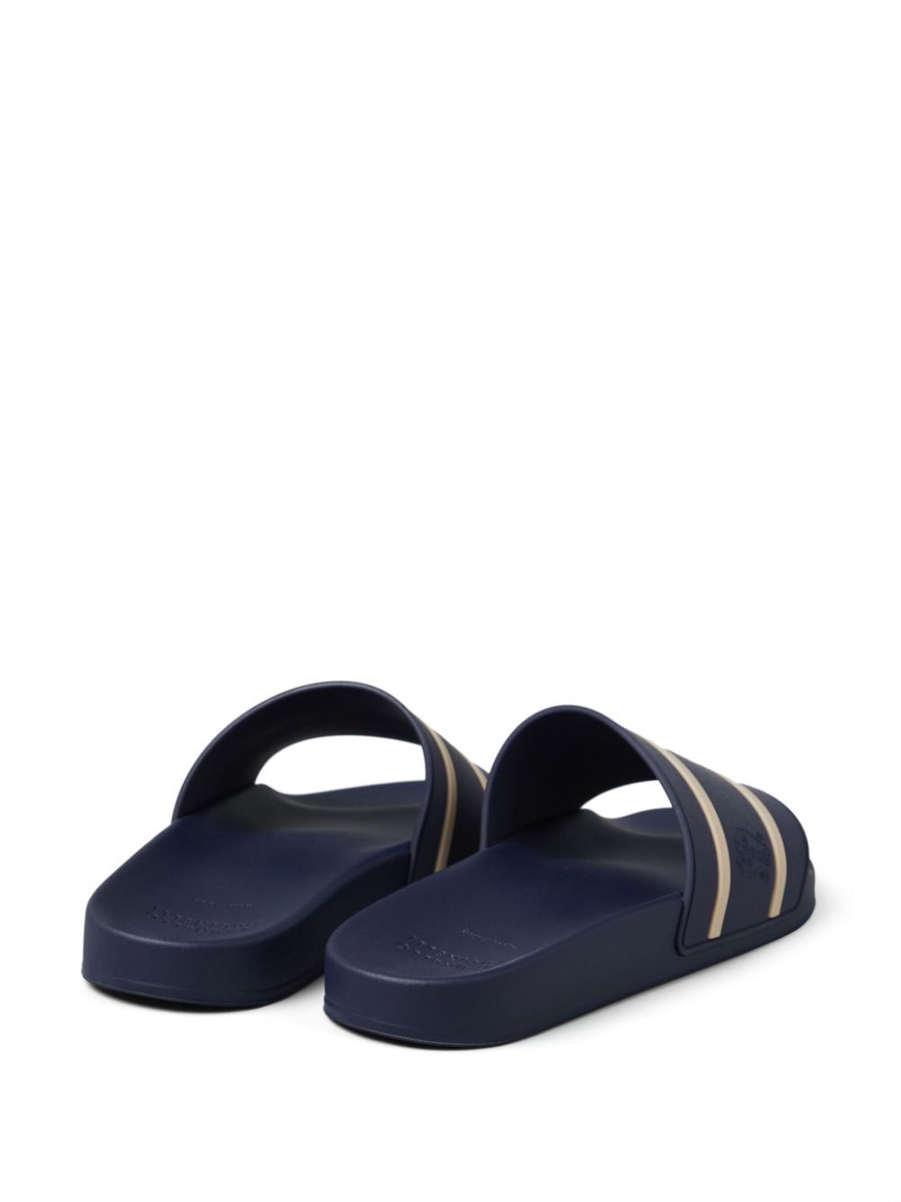 Shop Brunello Cucinelli Logo-embossed Slides In Blue