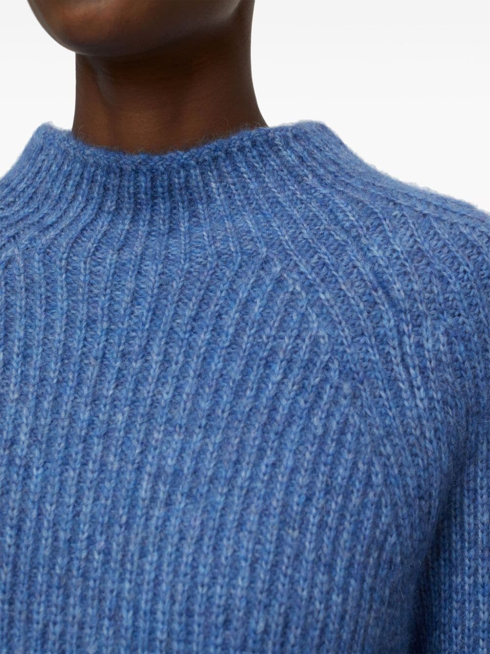 Shop Closed High-neck Ribbed Jumper In Blue