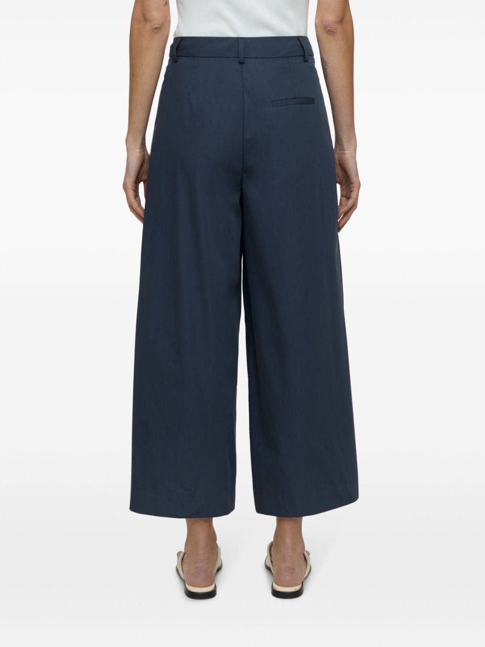 Shop Closed Trona Mid-rise Cropped Trousers In Blue