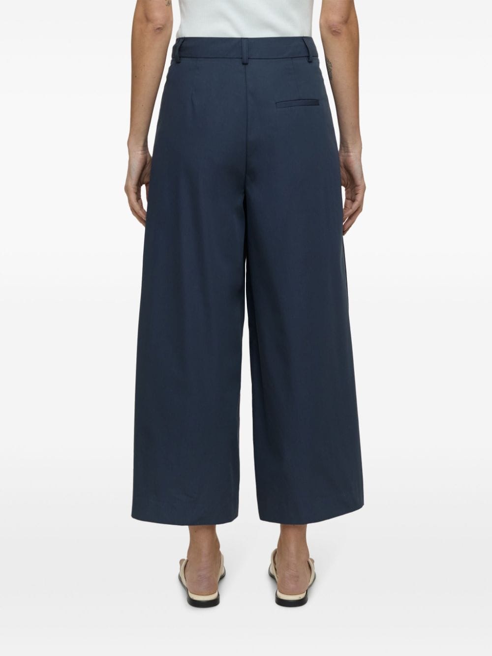 Closed Trona mid waist cropped broek Blauw