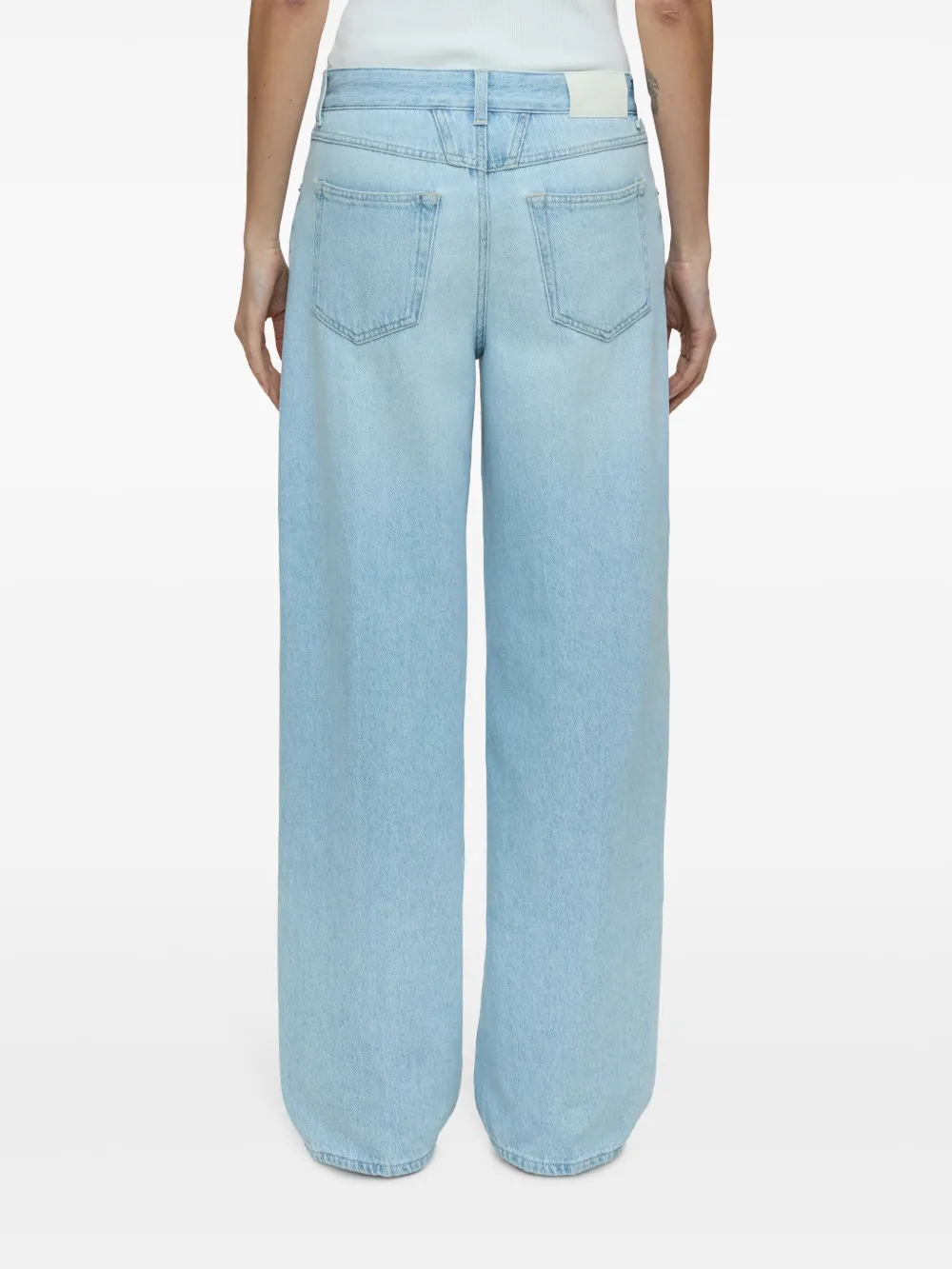 Shop Closed Nikka Mid-rise Wide-leg Jeans In Blue