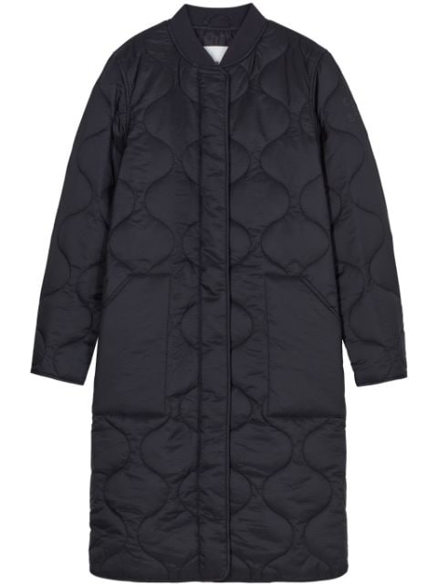 Closed single-breasted quilted coat