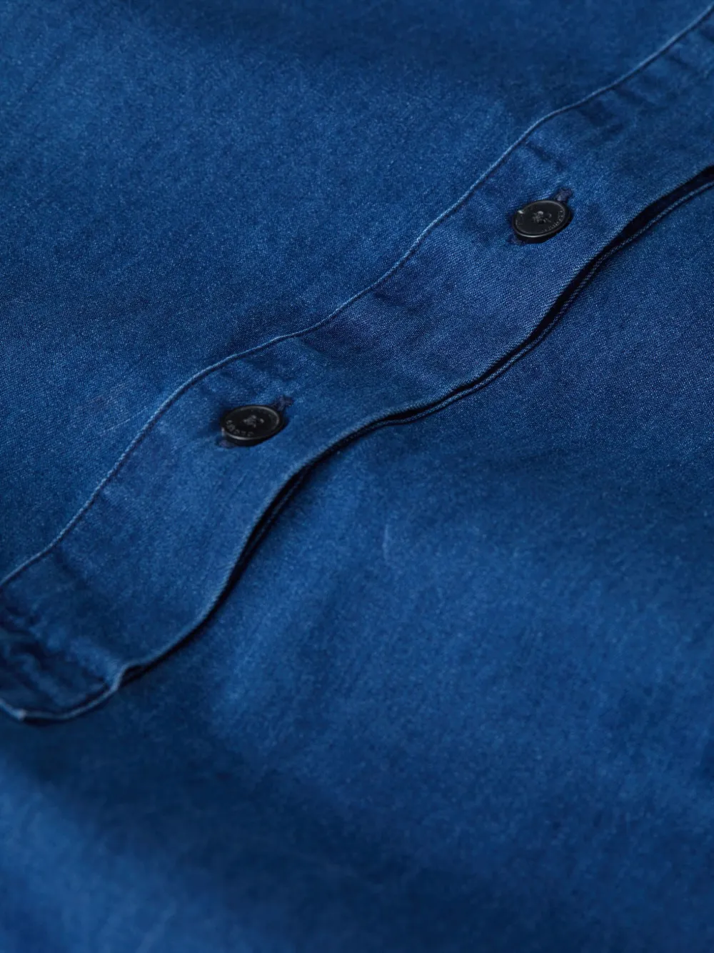 Closed Jurk met pofmouwen - Blauw