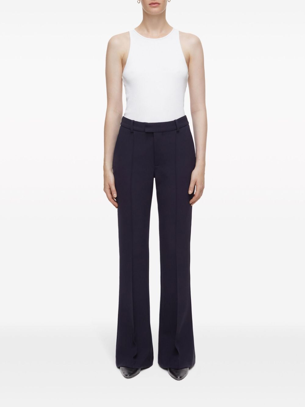 Shop Closed Wide-leg Trousers In Black