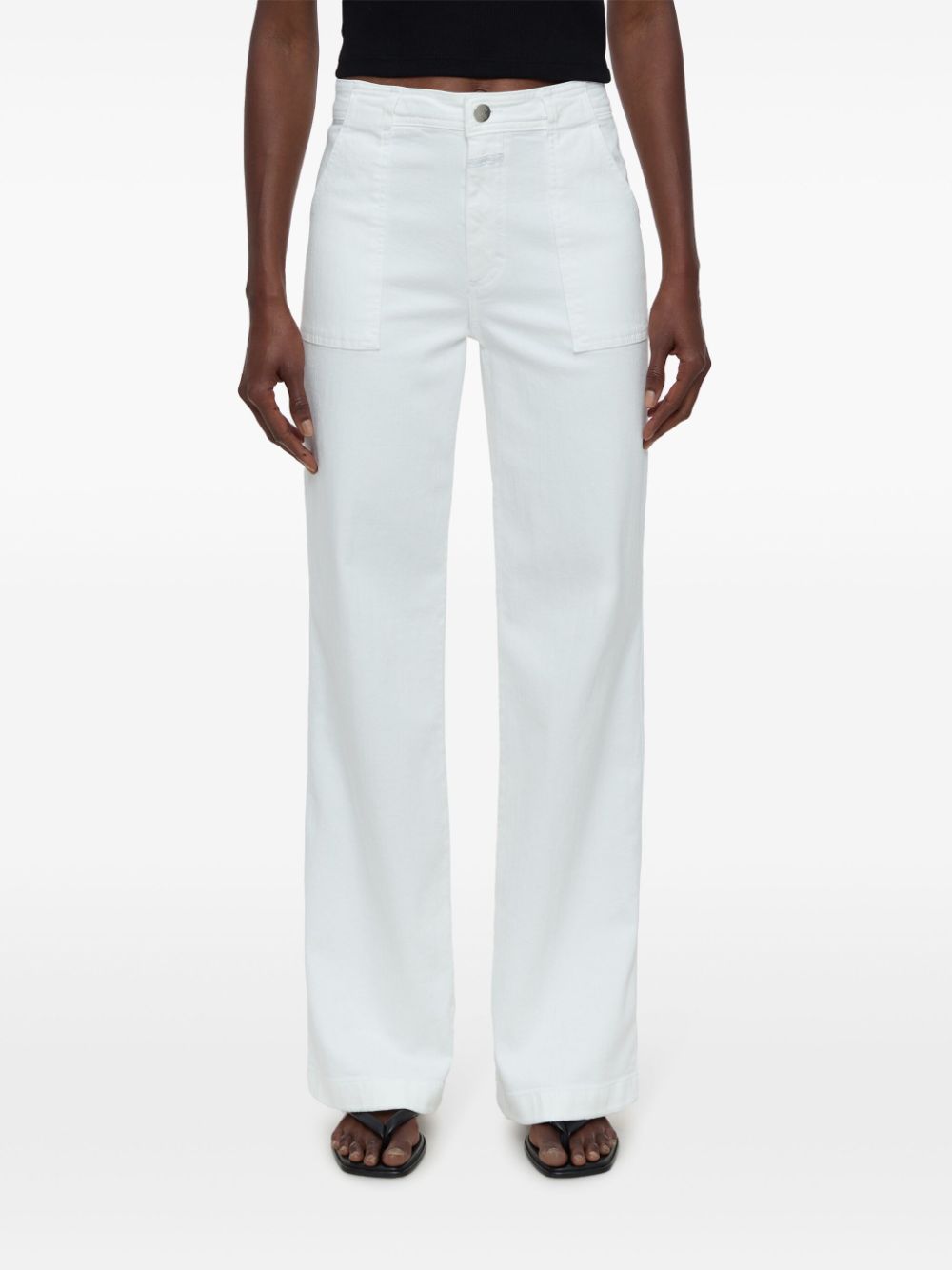 Shop Closed Aria High-rise Straight-leg Jeans In White