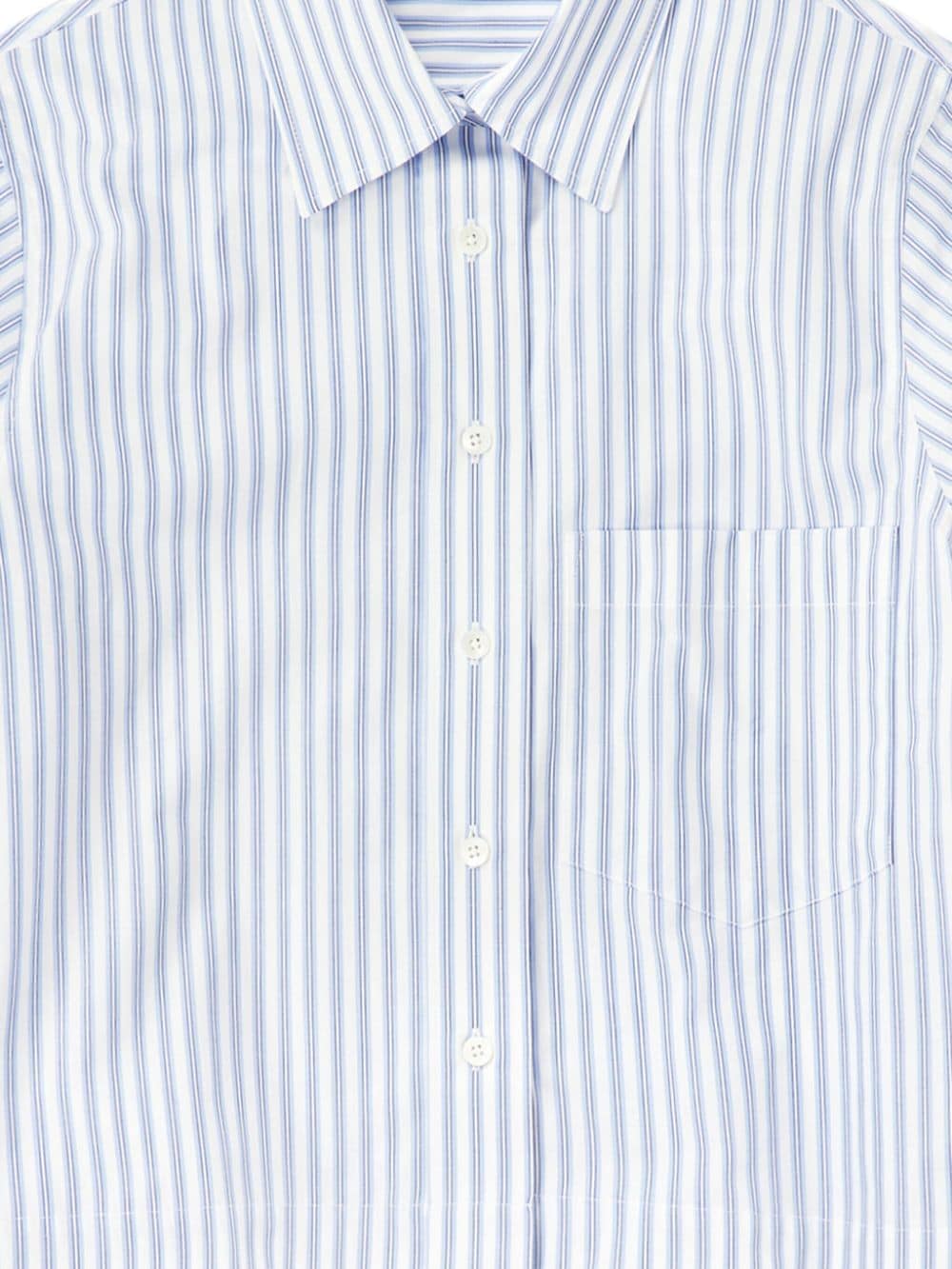 Shop Closed Striped Organic-cotton Shirt In Blue