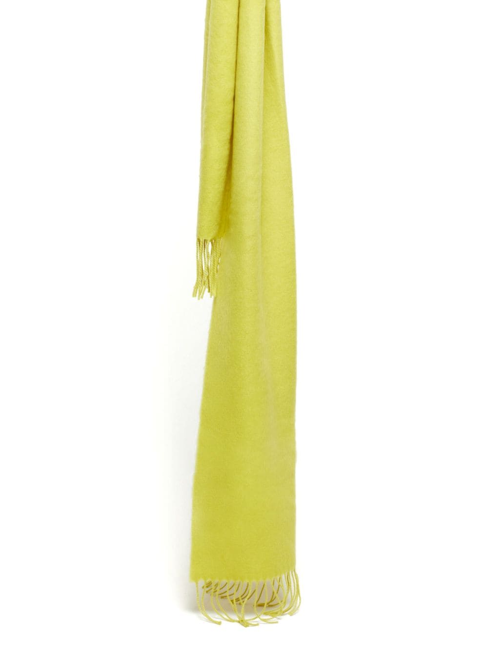 Shop Closed Logo-patch Wool Scarf In Yellow