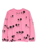 Mini Rodini Ritzratz-print organic cotton sweatshirt - Pink