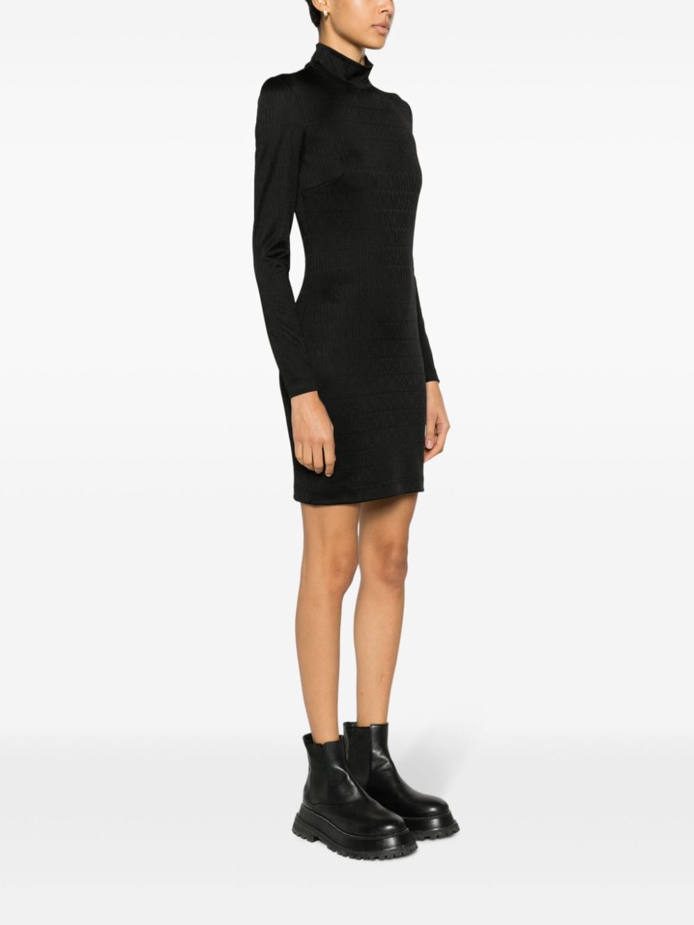 Moschino Mini-jurk met jacquard Zwart
