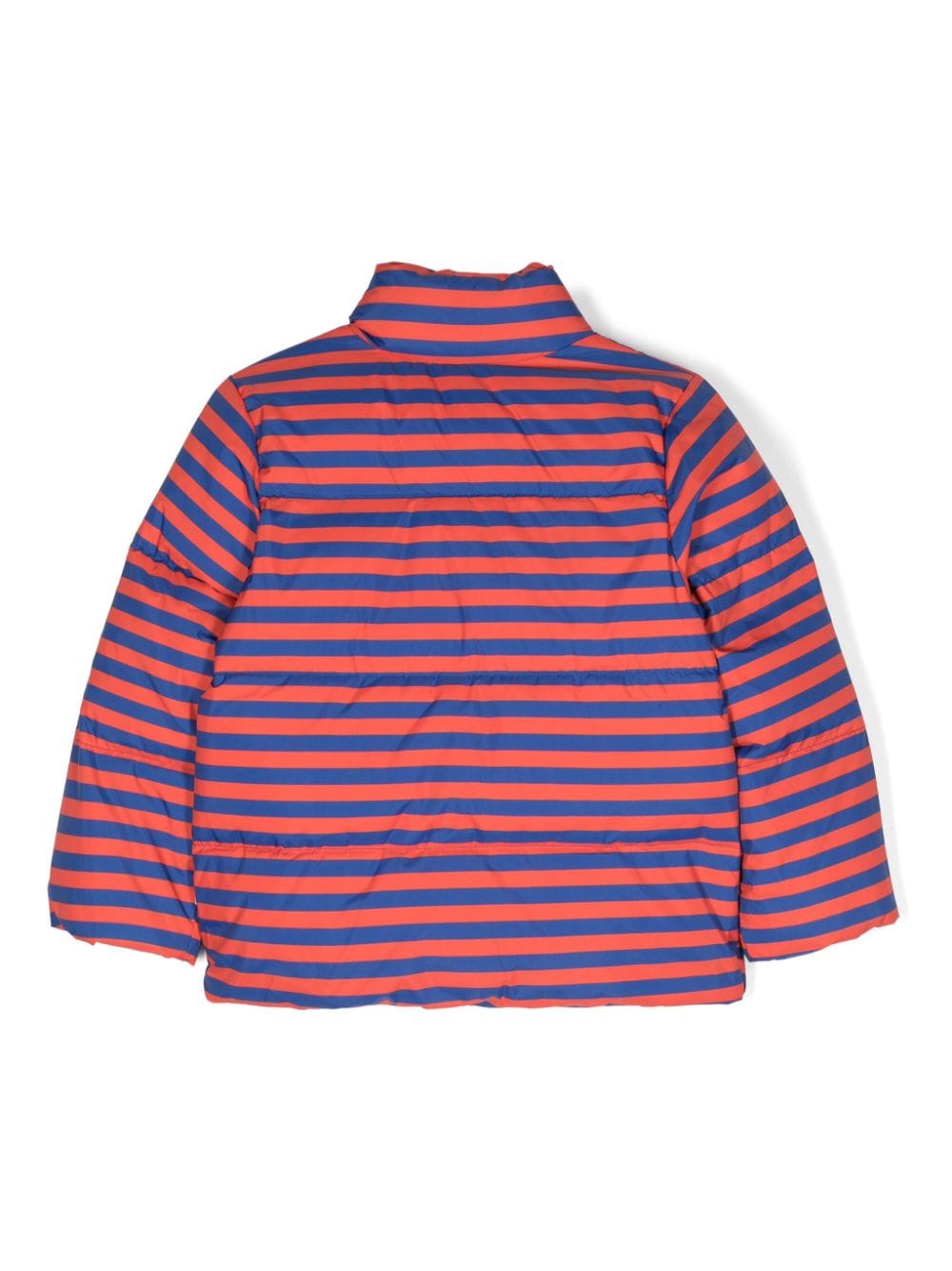 Shop Mini Rodini Logo-embroidered Striped Jacket In Blue