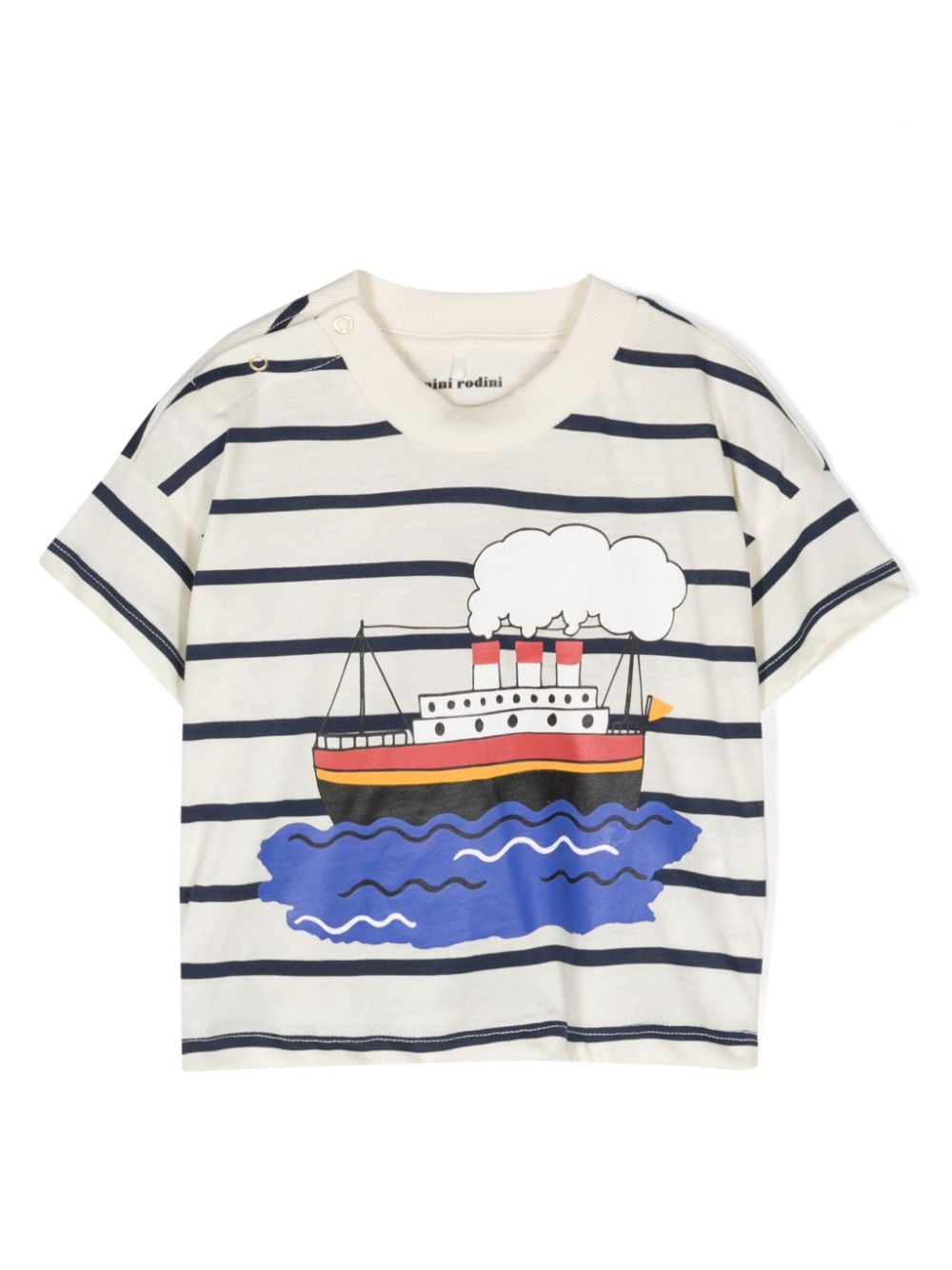 Mini Rodini boat-print Striped T-shirt - Farfetch