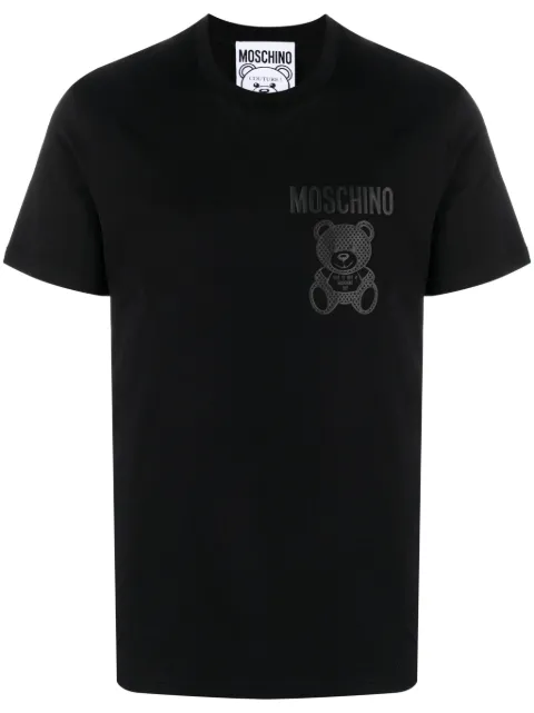 Moschino تيشيرت قطن بأبليكة تيدي