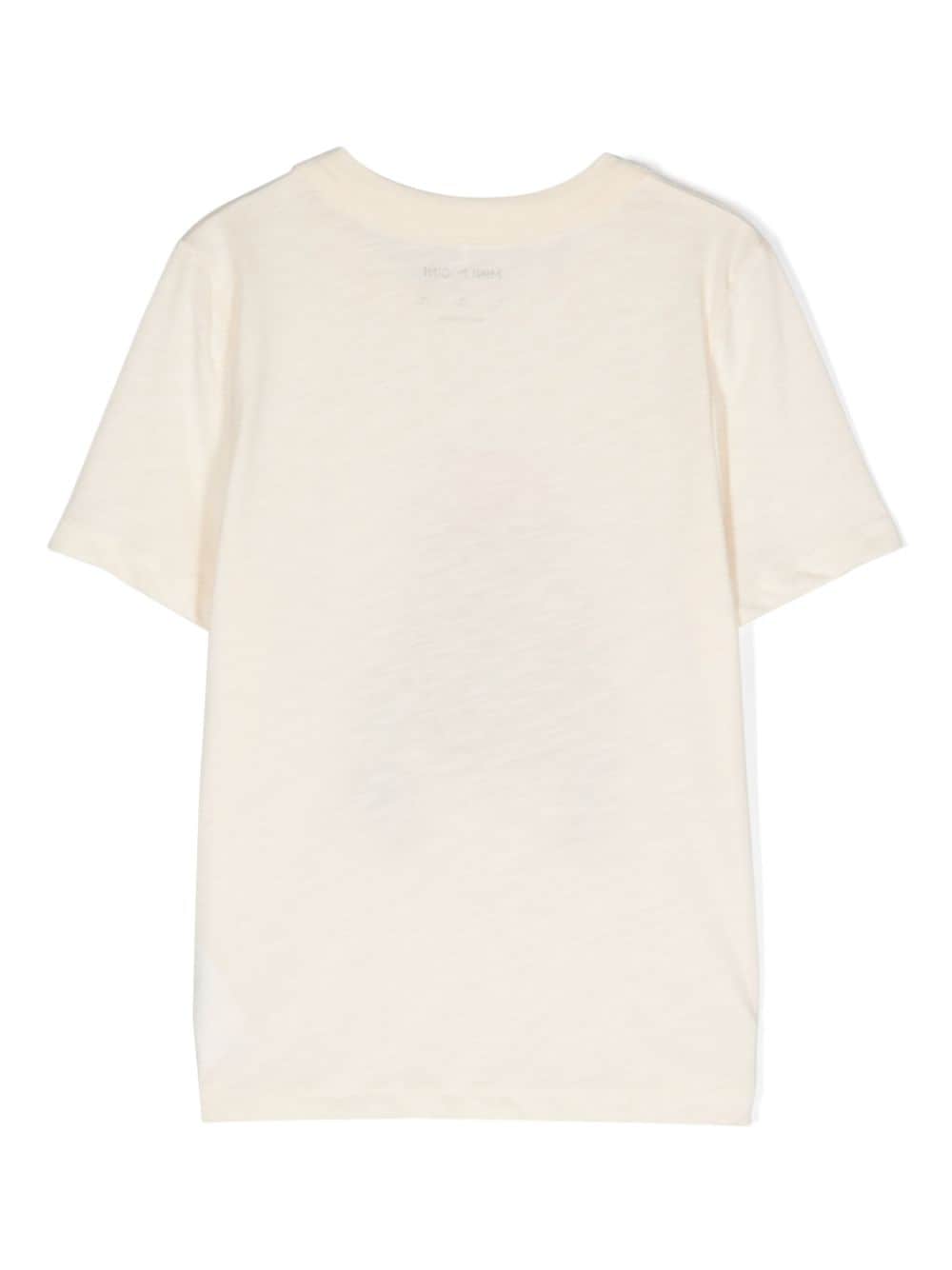 Shop Mini Rodini Dog-print Organic Cotton T-shirt In Neutrals