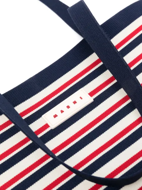Marni striped tote bag SHMP0072Q0P6485 - 3