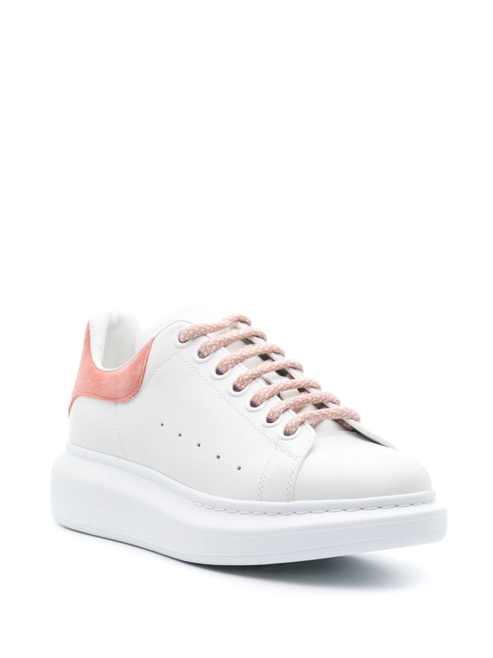 Shop Alexander Mcqueen Contrasting-suede Chunky Sneakers In White