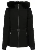 Yves Salomon colourblock puffer jacket - Black