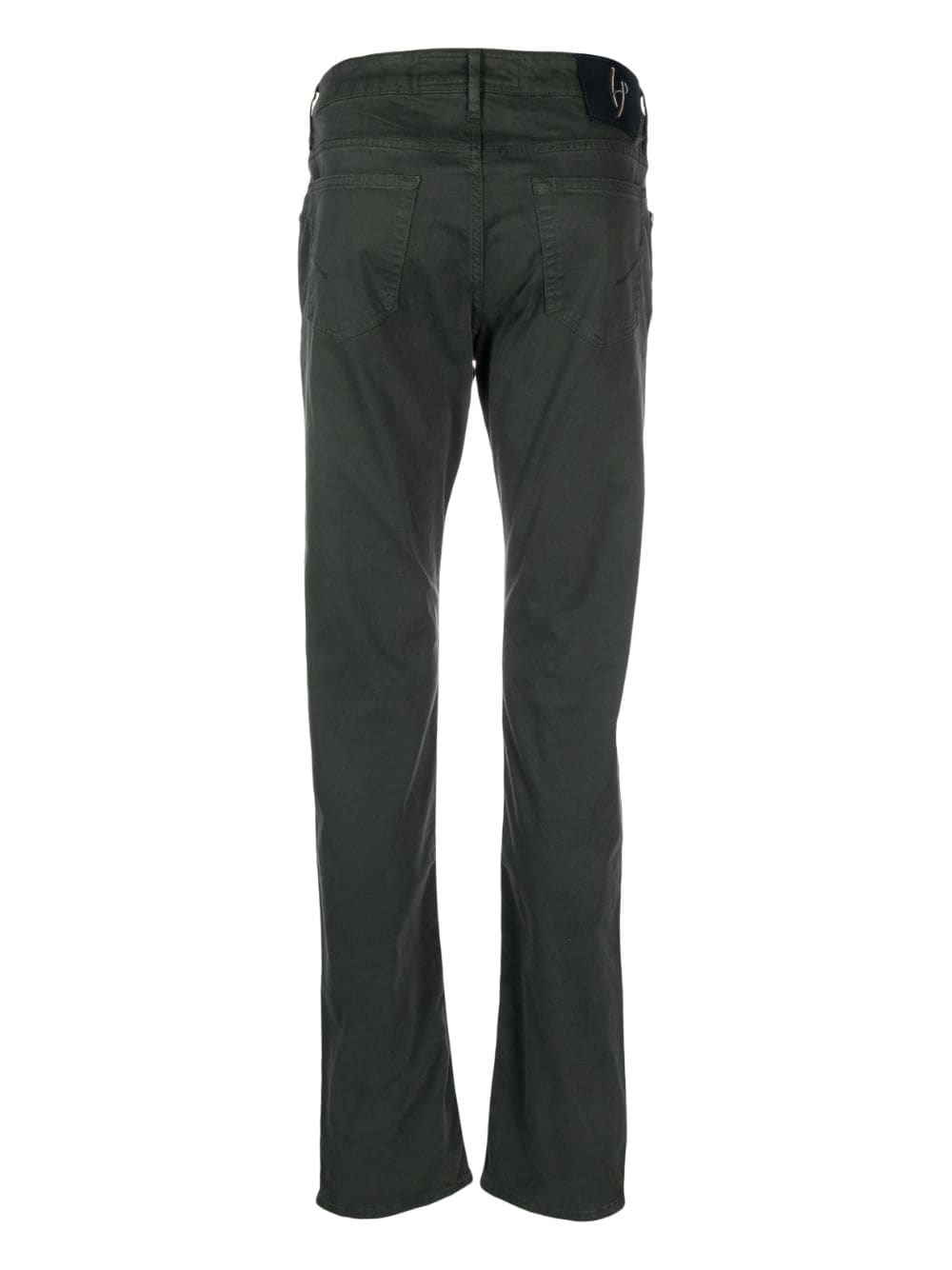 Hand Picked Katoenen slim-fit broek - Groen