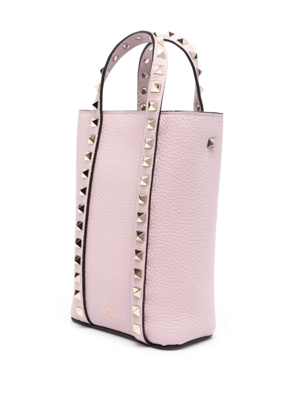 Shop Valentino Rockstud Tote Bag In Rosa