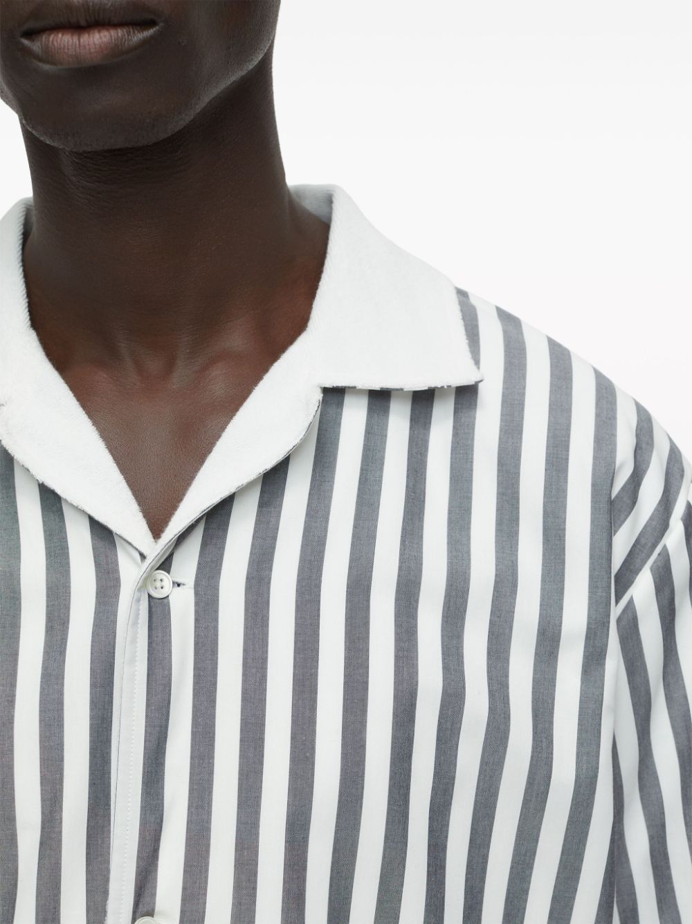 Shop Closed Candy-striped Organic Cotton Shirt In Grey