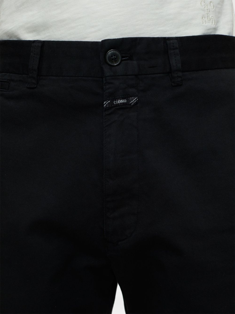 Shop Closed Tacoma Organic-cotton Tapered Trousers In Black
