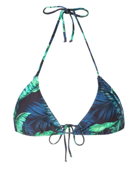 Lygia & Nanny top de bikini Hanna con hojas estampadas