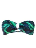 Lygia & Nanny Mika leaf-print bikini top - Blue