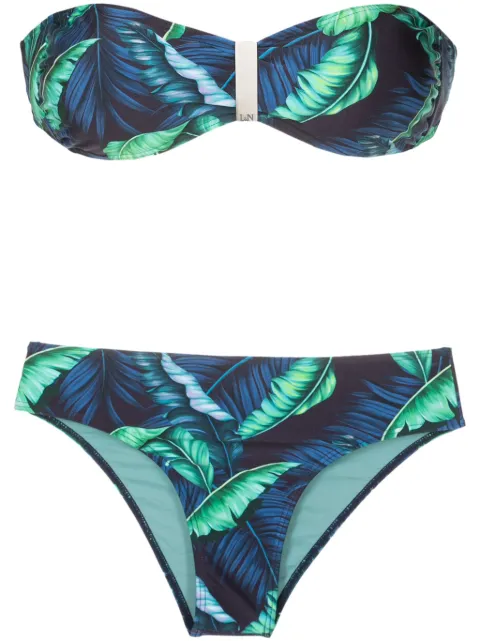 Lygia & Nanny Ester leaf-print bikini