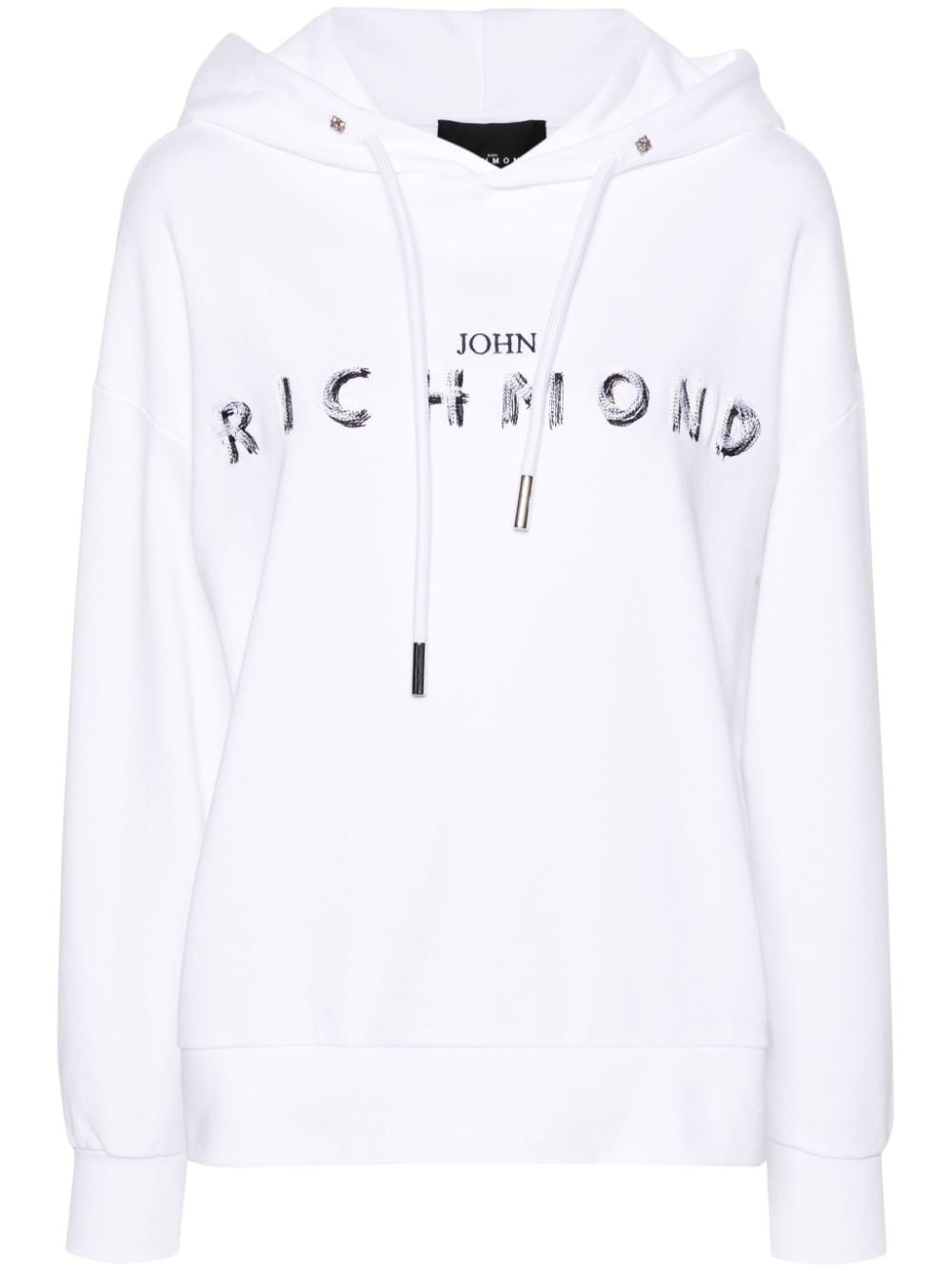 Image 1 of John Richmond hoodie en coton à logo brodé