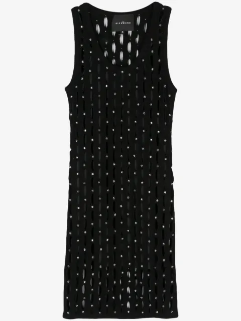 John Richmond vestido tejido con detalles de cristal
