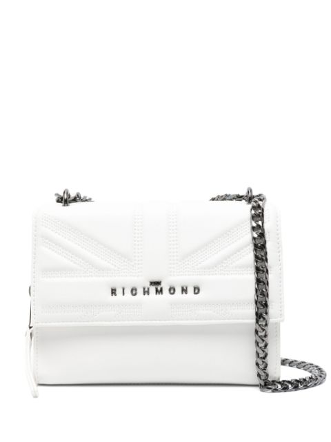 John Richmond logo-lettering quilted shoulder bag