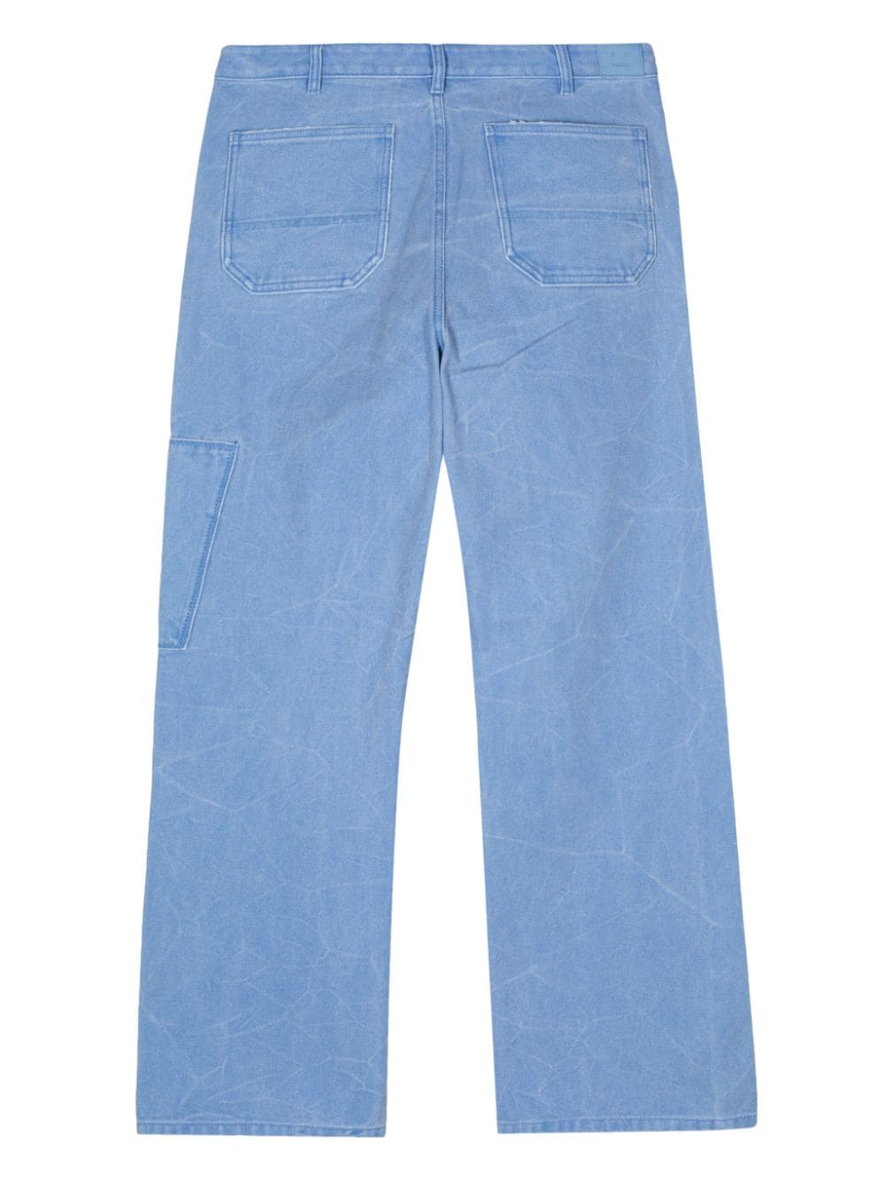 Shop Acne Studios Mid-rise Straight-leg Trousers In Blue