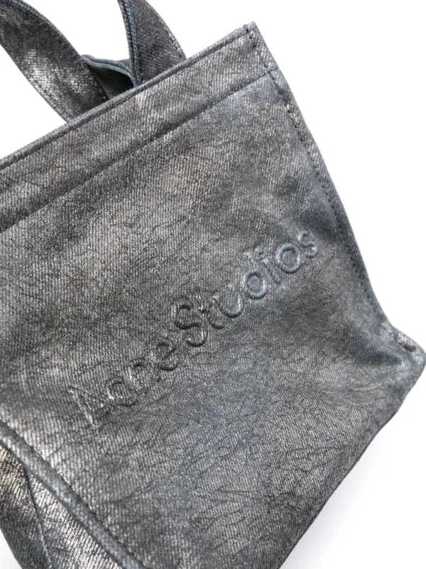 Acne Studios Logo トートバッグ ミニ | シルバートーン | FARFETCH JP