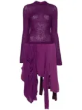 Acne Studios layered asymmetric dress - Purple