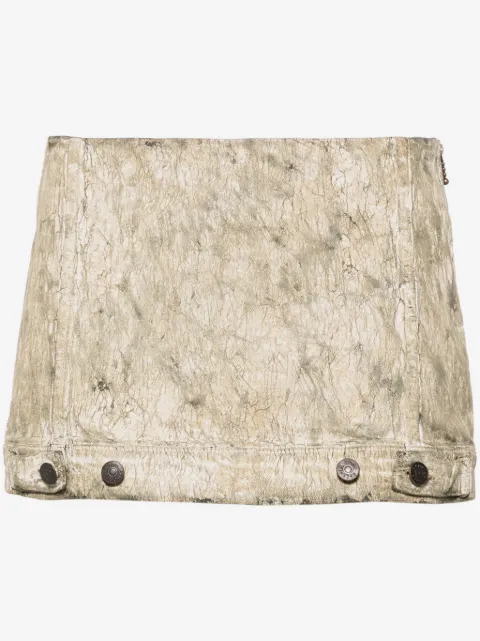 Acne Studios coated denim mini skirt