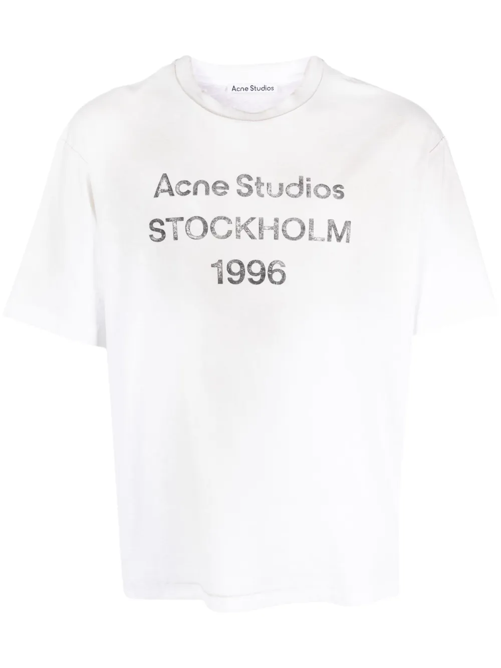 Acne Studios T-shirt met logoprint Beige