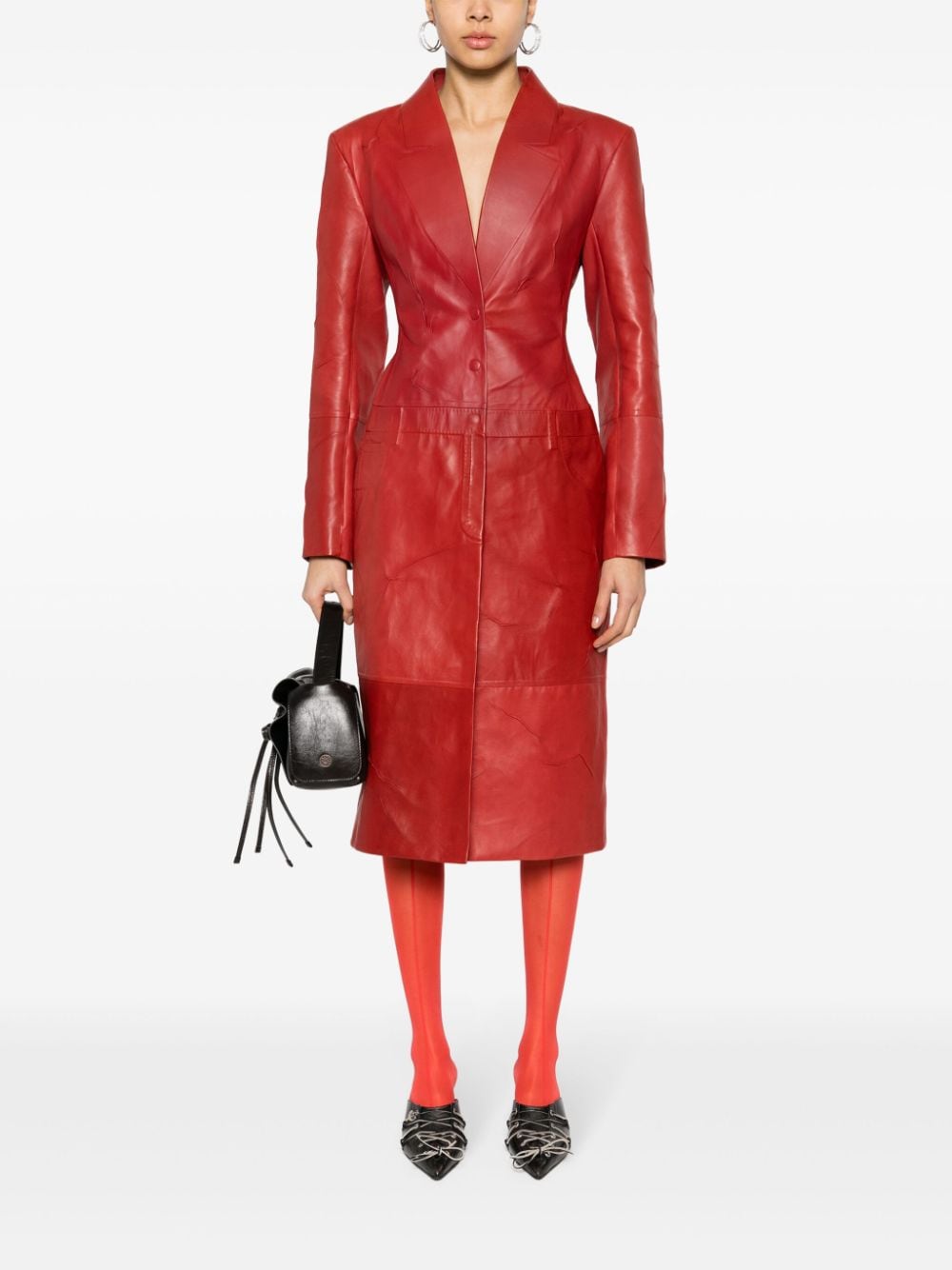 Acne Studios Leren jas - Rood