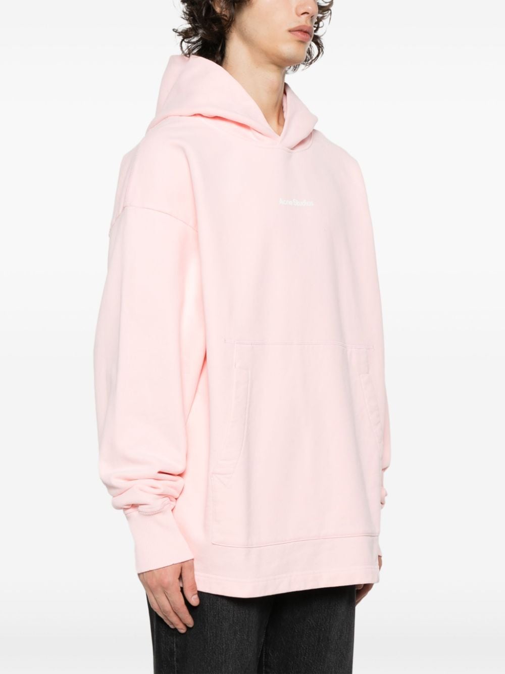 Acne Studios Katoenen hoodie met logoprint Roze